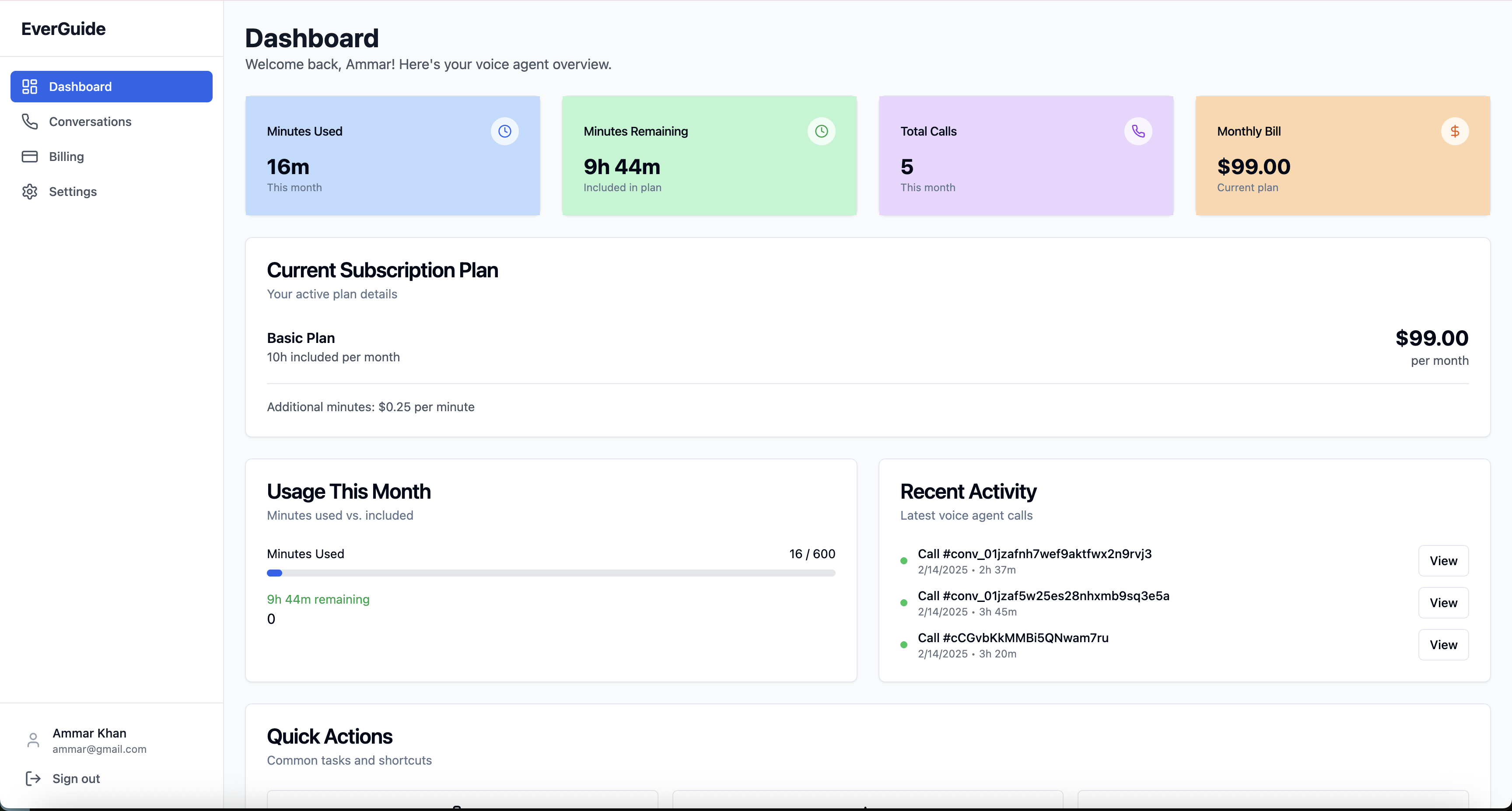 EverGuide Dashboard